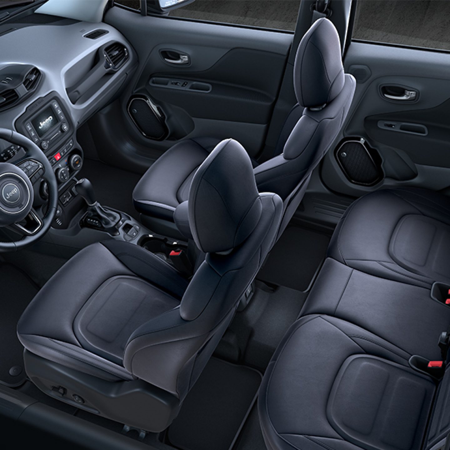 Cloth Sedile Seats With Black Stitching