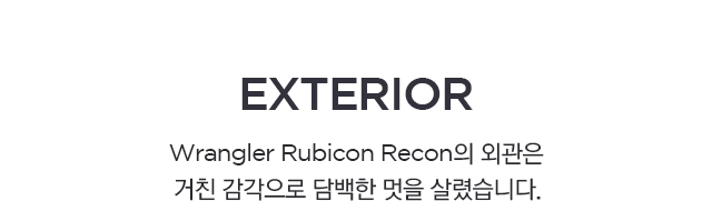 recon은 발판이 있는 프리미엄 오프로드 록-레일로 멋을 살렸습니다.